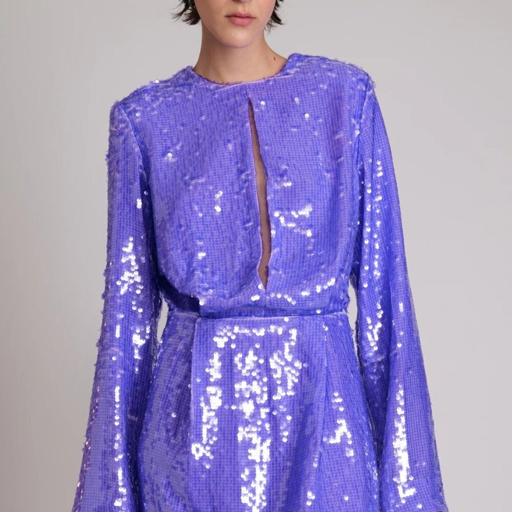 Sabina Musayev Clyde Dress in Purple - Size XS - Brand New